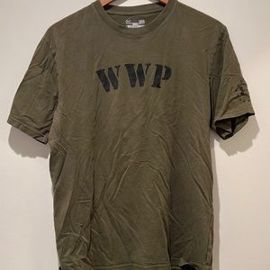 UnderArmour WOUNDED Warrior Project Mens Green Tee (L)